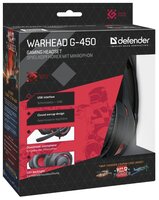 Компьютерная гарнитура Defender Warhead G-450 черный/красный