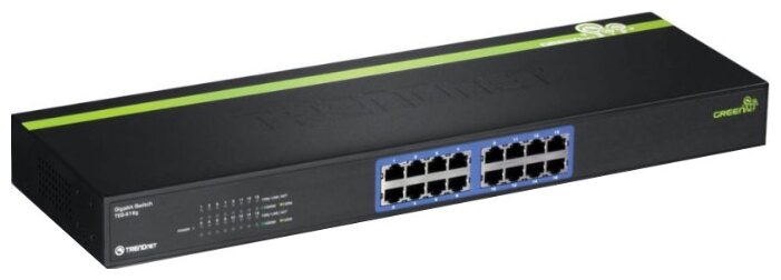 Коммутатор TRENDnet 16-port Gigabit GREENnet Switch(Rack Mount) TEG-S16g RTL {5}