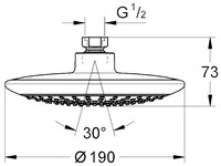 Верхний душ Grohe Rainshower Solo 190 27370000