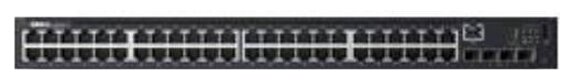 Коммутатор DELL Networking N1548P, PoE+, 48x1GbE, 4x10GbE SFP+ fixed ports, Stackable, no Stacking Cable, air flow from ports to PSU, 1YWARR