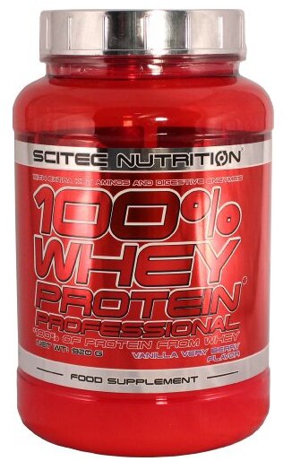 Scitec Nutrition 100% Whey Protein Professional 920 г (ваниль-ягоды)