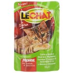 Корм для кошек LeChat Pouch с Мясом и Овощами (0.1 кг) 24 шт. - изображение