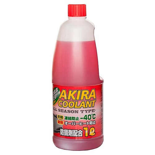 Антифриз всесезонный AKIRA COOLANT -40°C (красный), (4л)