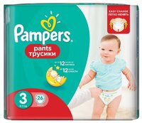 Pampers трусики Pants 3 (6-11 кг) 26 шт.