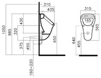 Писсуар AM.PM Sense C757006WH