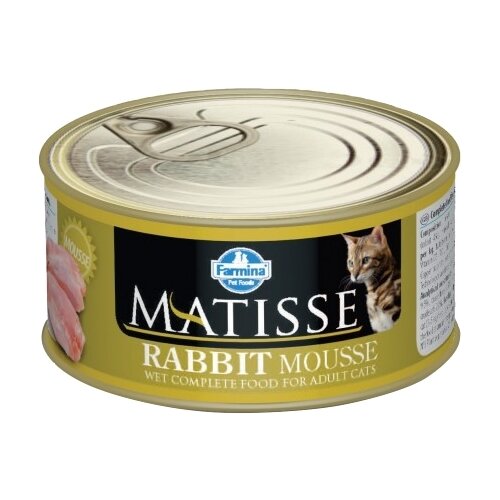 Корм влажный FARMINA Matisse для кошек, мусс с кроликом, 85 г