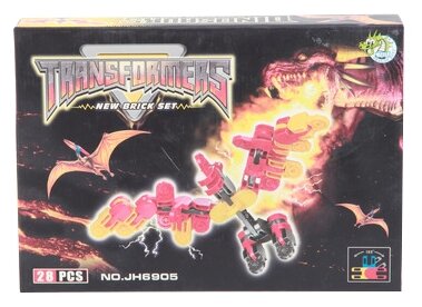 Констр. Пластм. "Страйп" Трансформер - птеродактиль 28 дет. BOX 27х14х4 см. арт JH6905