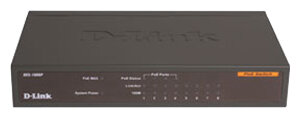 Коммутатор D-Link DES-1008P (8-port 10/100 Mbps 4 port PoE до 15.4 Вт на каждом порту)