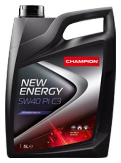 Масло CHAMPION NEW ENERGY 5W40 PI C3 SN/CF, C3-12 8203312 синтетическое 5л