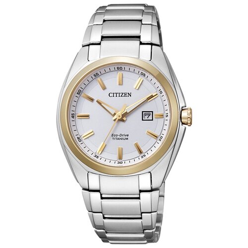 Наручные часы CITIZEN Eco-Drive, серебряный, золотой