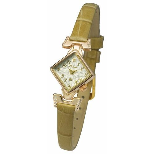 Наручные часы Platinor женские, кварцевые, корпус золото, 585 проба, фианитзолотой