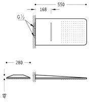 Верхний душ TRES Inox 29990308