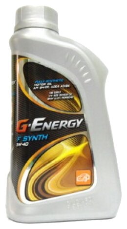 G-Energy F Synth 5w40 Масло Моторное Синт. 1л. G-Energy