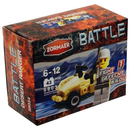 Конструктор Zormaer Battle 58034 Рейнджер пустыни, 43 дет. конструктор lego транспортное средство для защиты черепах 41697 turtle protection vehicle