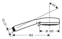 Лейка для душа Hansgrohe Crometta 100 Vario 26824400 белый/хром