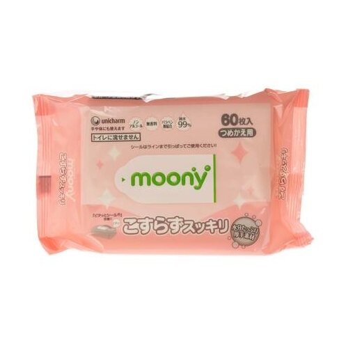 Детские влажные салфетки MOONY запасной блок 60*3 шт