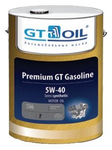 GT OIL Масло Моторное Premium Gt Gasoline Sae 5w40 Api Sn/Cf,20л