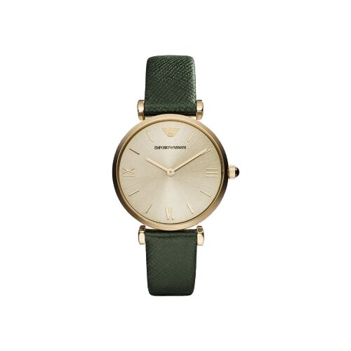 Наручные часы EMPORIO ARMANI Retro AR1726, золотой, зеленый
