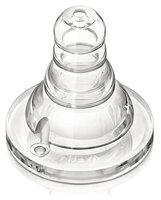 Соска Philips AVENT Essential силиконовая для густых жидкостей 6м+ 2шт. SCF968/24 бесцветный