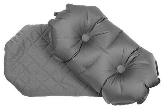 Надувная подушка Klymit Pillow Luxe Grey, серая - фотография № 4