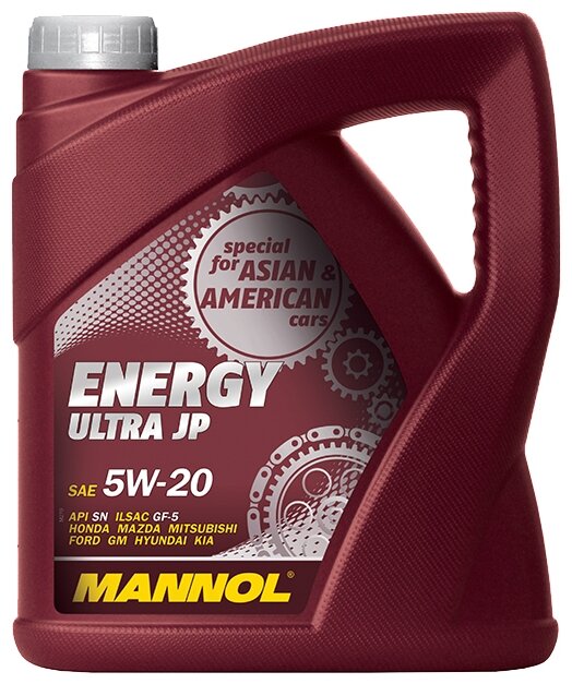 MANNOL MN7906-4 7906-4 MANNOL ENERGY ULTRA JP 5W20 4л. Синтетическое мотороное масло 5W20 API SN 4л. 1шт