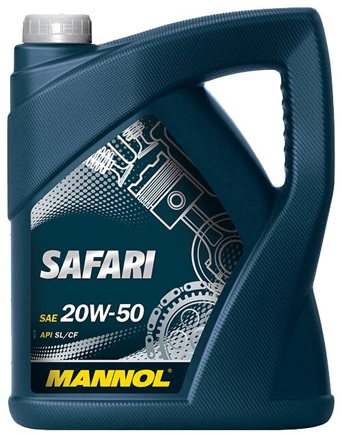 Минеральное моторное масло Mannol Safari 20W-50, 5 л