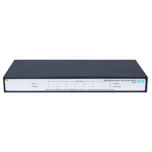 Коммутатор Hewlett Packard Enterprise OfficeConnect 1420, 8G, PoE+ (64 Вт)