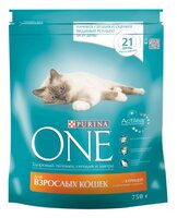 Корм для кошек Purina ONE (0.75 кг) 8 шт. Для взрослых кошек с Курицей и цельными злаками 0.75 кг 8