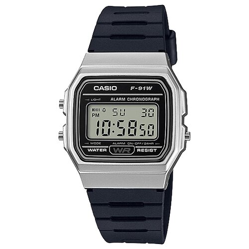 Наручные часы CASIO Collection F-91WM-7A, серебряный, серый casio f 91wm 3adf casio f 91w 1dg casio f 91wm 2adf casio f 91wm 1bdf men wristwatch clock watch original