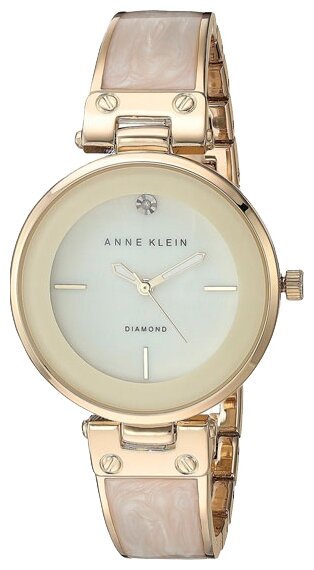 Наручные часы ANNE KLEIN Diamond 100044, бежевый, золотой