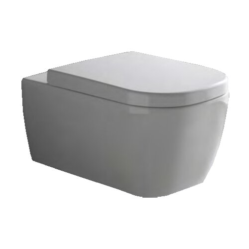 Antonio Lupi Komodo Унитаз подвесной безободковый,54х36х26h см, с сиденьем микролифт, цвет: белый глянец