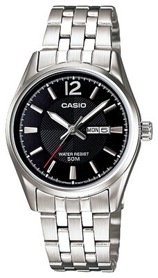 Наручные часы CASIO Collection LTP-1335D-1A, серебряный, черный