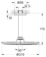 Верхний душ Grohe Rainshower Cosmopolitan 210 26053LS0