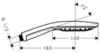 Лейка для душа Hansgrohe Raindance Select 150 Air 3jet 28587000 хром