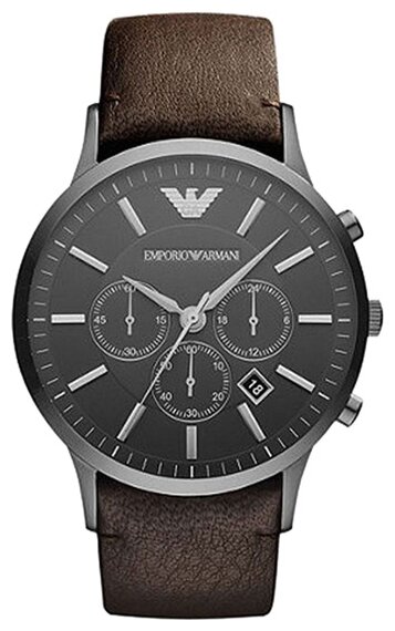 Наручные часы EMPORIO ARMANI AR2462, серый, коричневый