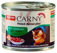 Корм для кошек Animonda Carny Fleisch Menue plus Adult для кошек с индейкой и кроликом (0.2 кг) 1 шт