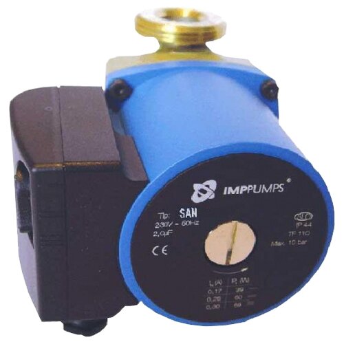 циркуляционный насос imp pumps nmt san plus 25 40 130 Циркуляционный насос IMP PUMPS SAN 20/40 - 130 (50 Вт) белый/синий