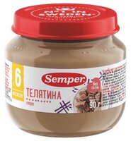 Пюре Semper телятина (с 6 месяцев) 90 г, 12 шт.