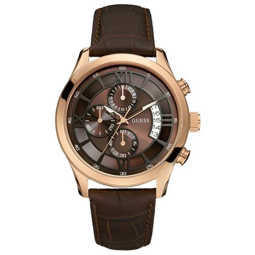 Наручные часы GUESS W14052G2, золотой, коричневый мужские часы guess w0668g7