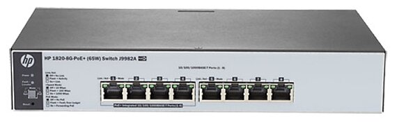 Коммутатор HP 1820-8G-PoE+ (65 Вт)