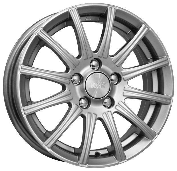 Диски КиК Сиеста 5,5x14 4x100 D67.1 ET45 цвет дарк платинум