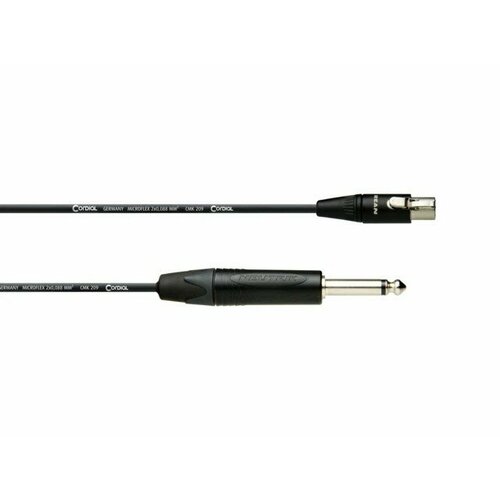 Аксессуар Cordial CPI 1 FP-RT 3 XLR F - Jack 6.3mm 1m Black кабель xlr f jack 6 3 мм m ts моно ugreen черный 1 метр