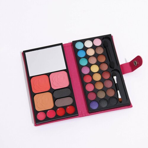 Набор декоративной косметики тени для век тени для бровей блеск для губ румяна зеркало 701₽