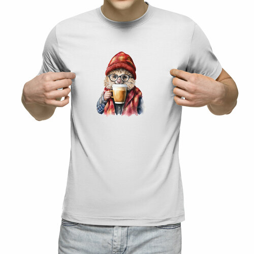 Футболка Us Basic, размер L, белый мужская футболка симпатичный ежик еж программист s красный