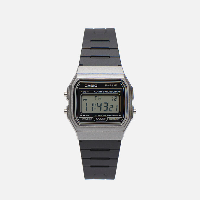 Наручные часы CASIO F-91WM-1B, серый, серебряный - фотография № 12