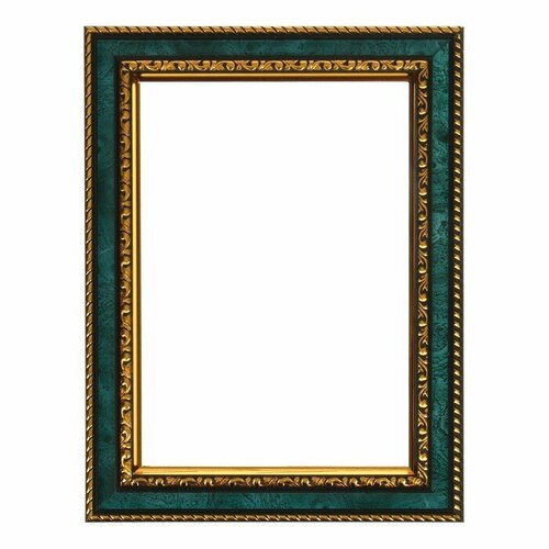 Рама для картин (зеркал) 21 х 30 х 3,0 см, пластиковая, Calligrata 6448, малахитовый