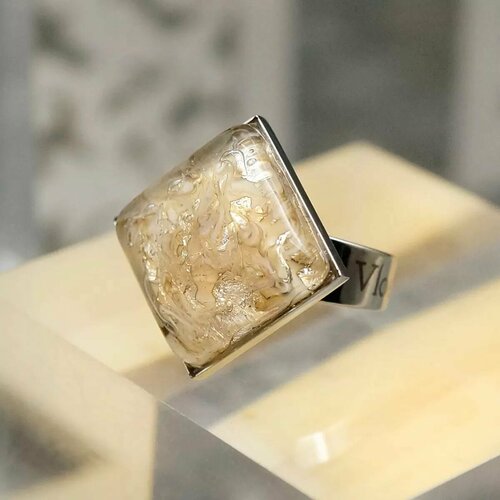 Печатка Vloes Mystery, муранское стекло, бежевый