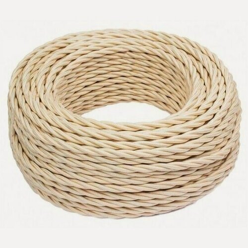 Изображение товара Провод ретро Bironi 2х1.5 матов. зол./песочн. (уп.50м) B1-424-719-50