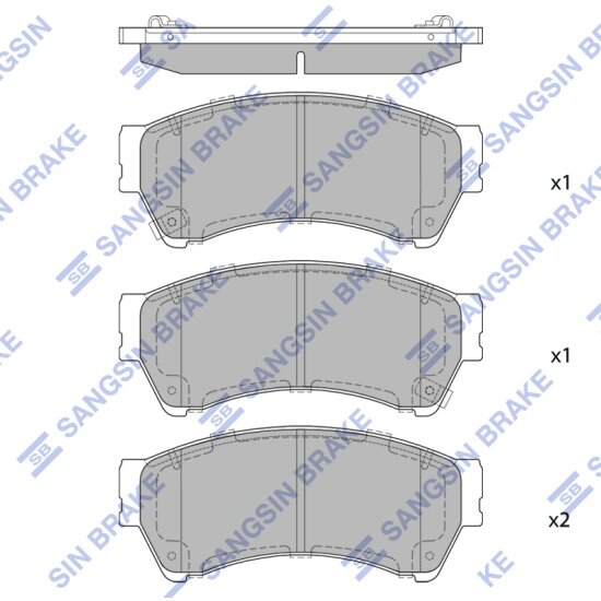 Колодки тормозные передние Sangsin Brake для MAZDA 6 07-, 4 шт