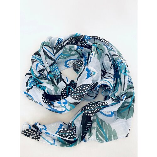 Шарф KIKKA MIA,150х70 см, серый, голубой шарф kikka mia 150х70 см белый голубой